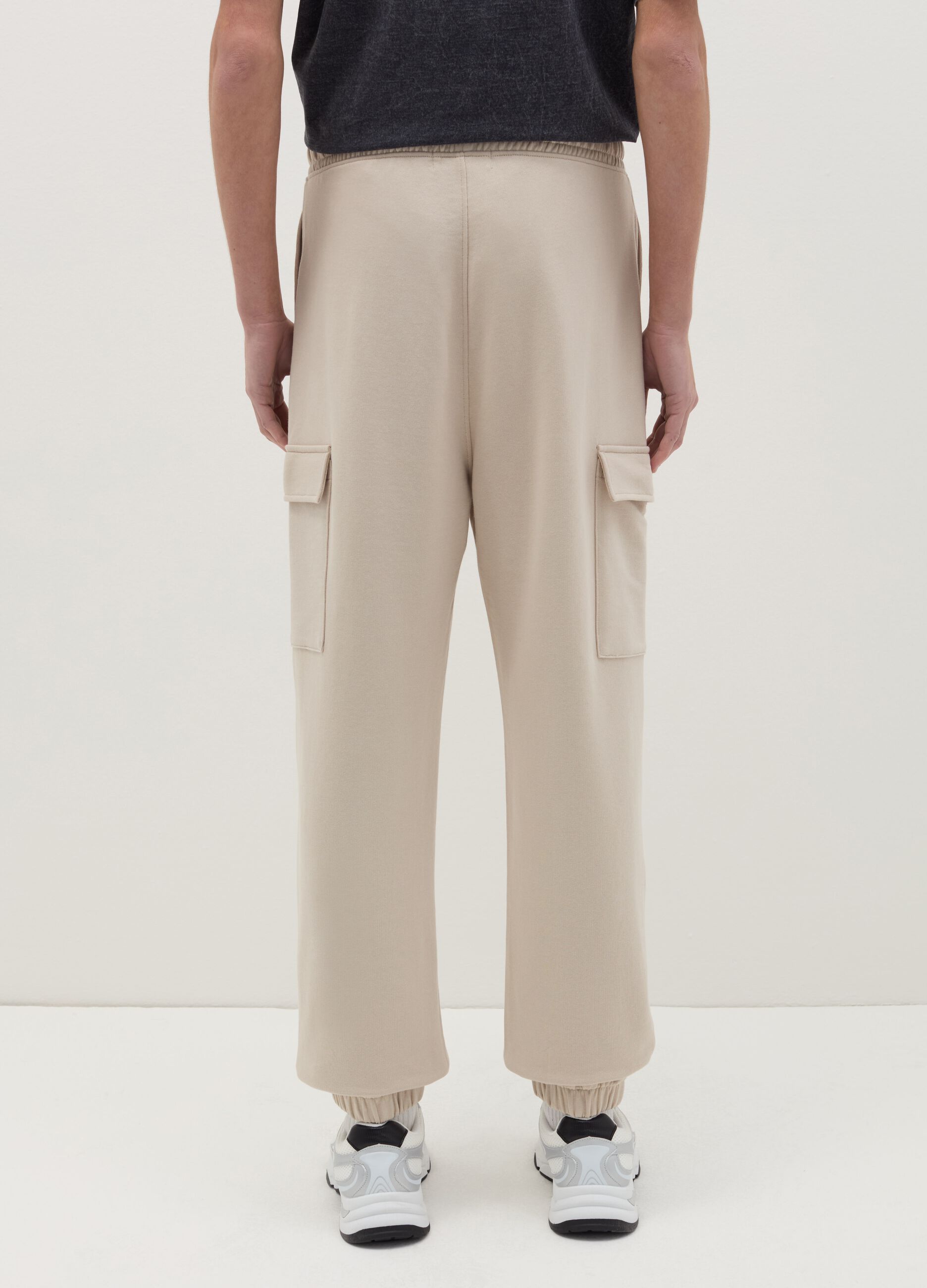 Cargo joggers with elasticated trims