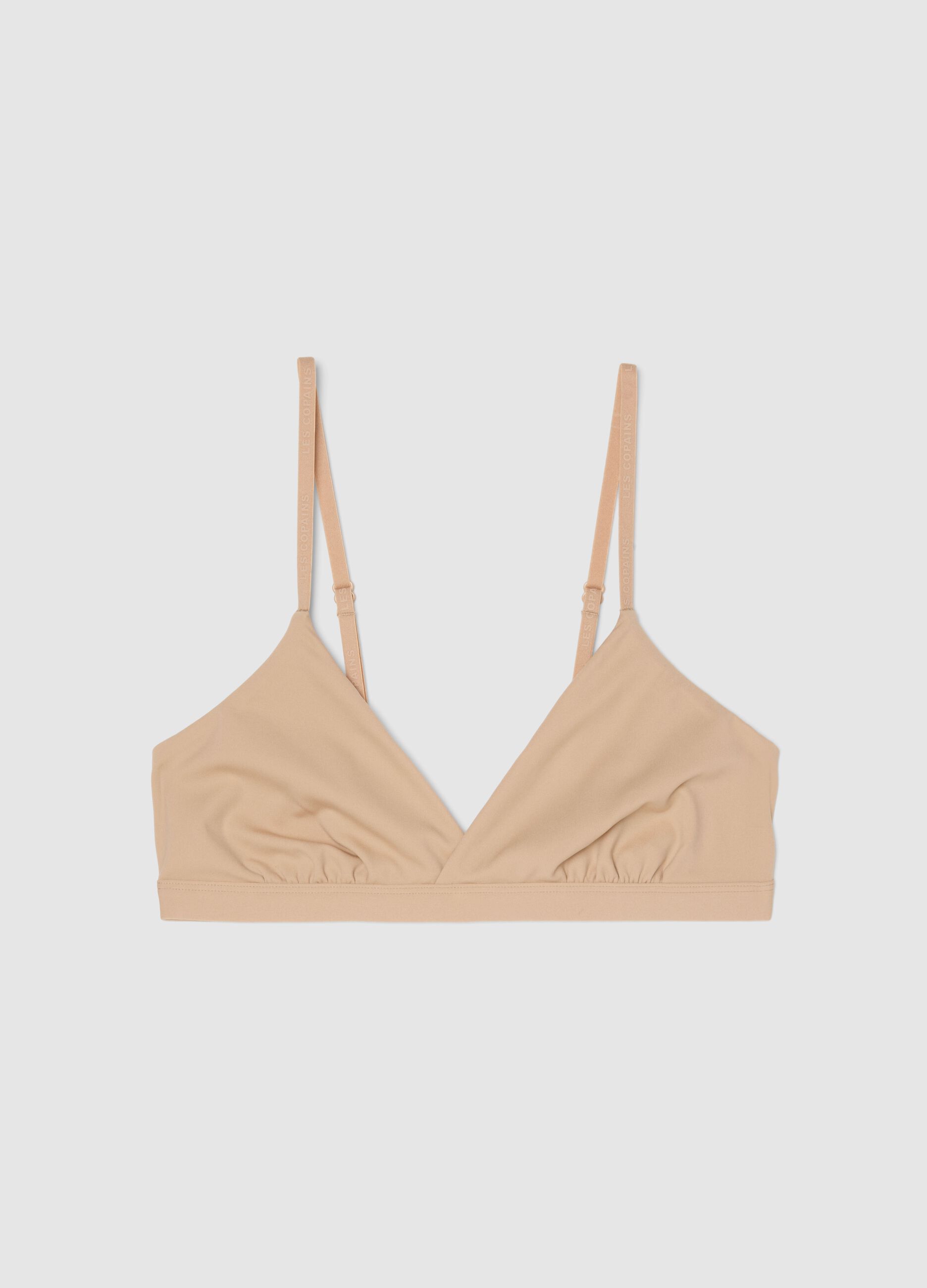 Beige Microfibre Triangle Bra
