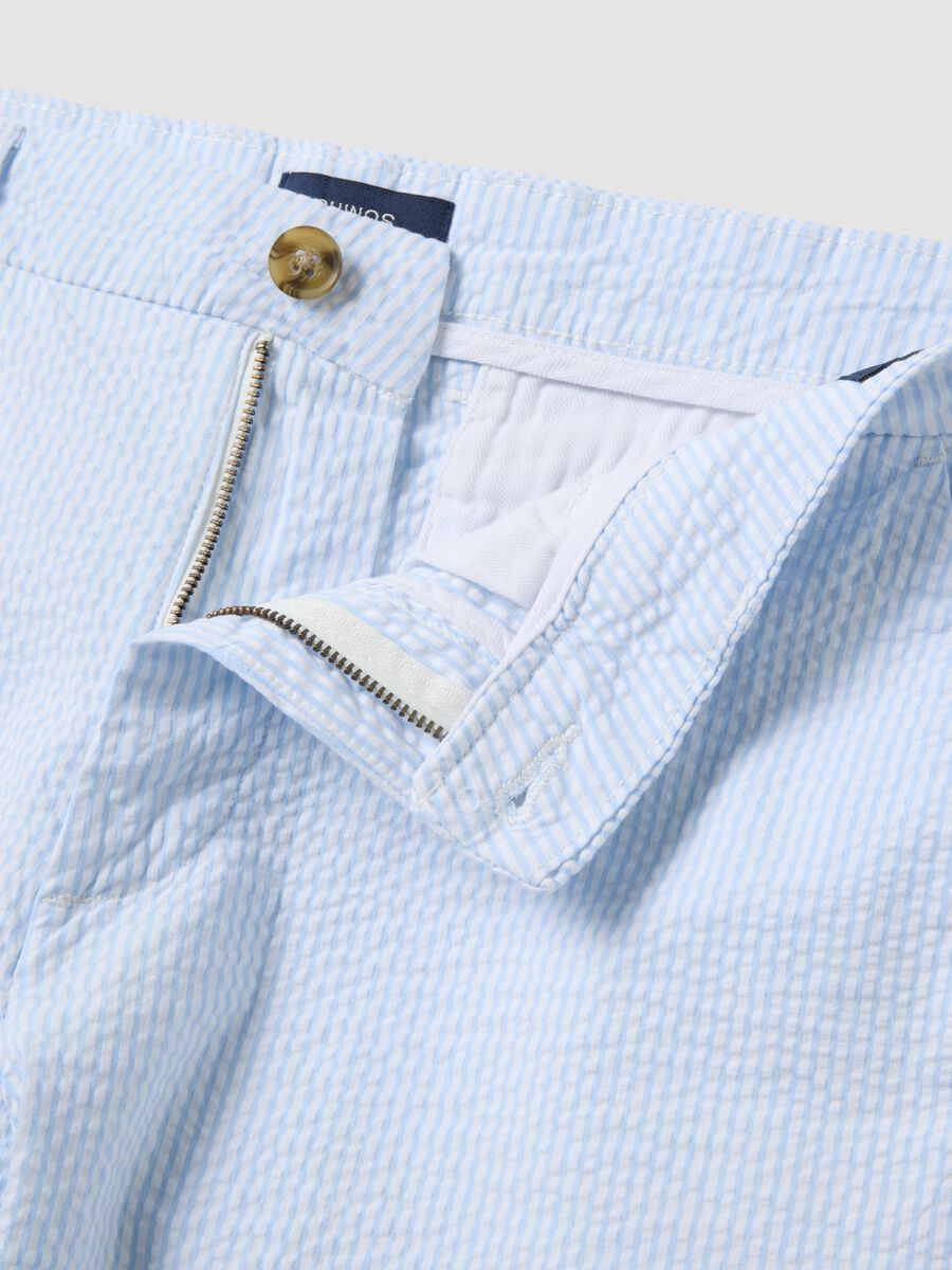 Light blue stretch cotton chino shorts_5