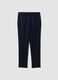 Blue pinstripe double-breasted stretch viscose suit_3