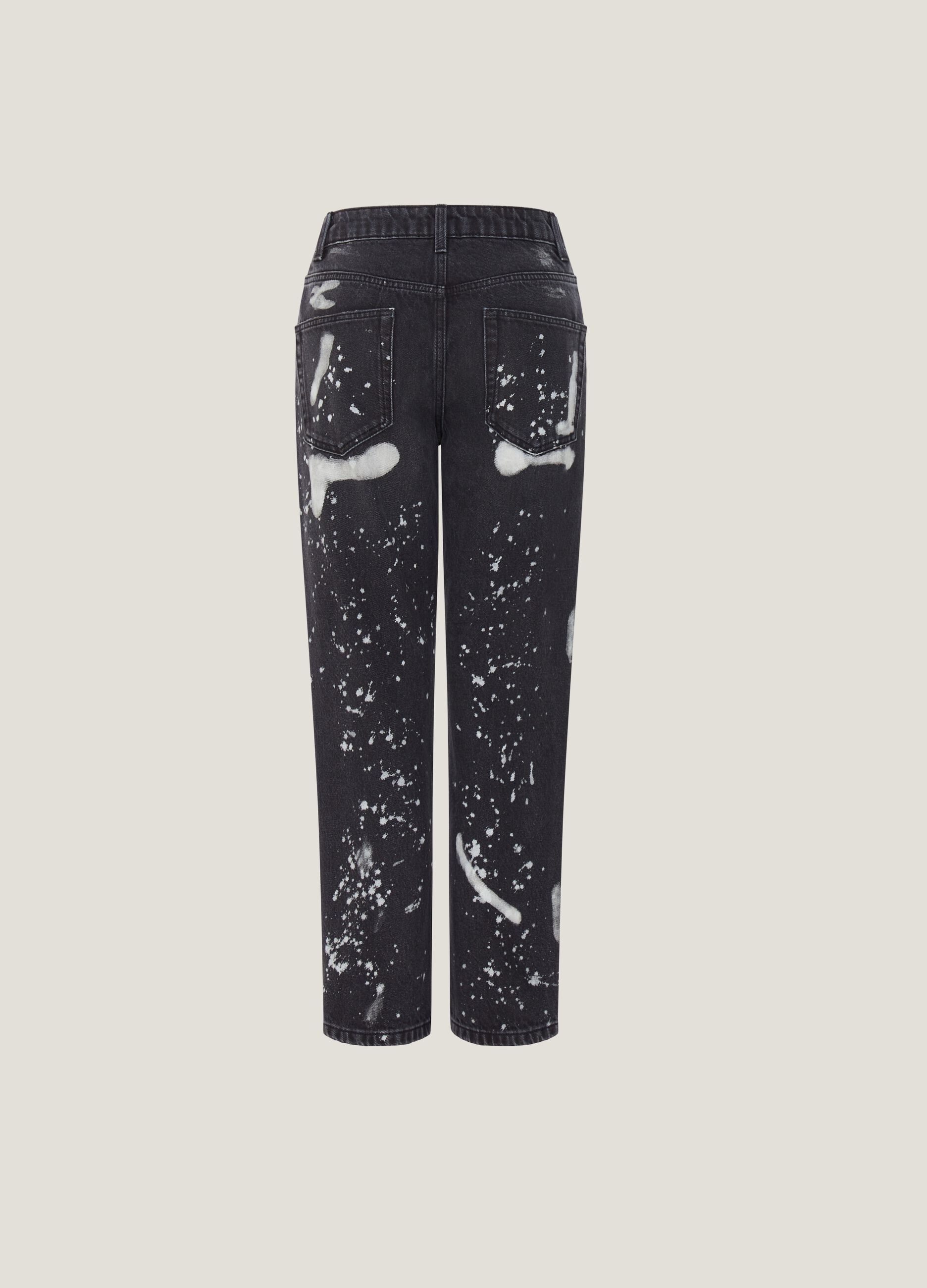 Jeans straight fit stampa effetto pittura_1