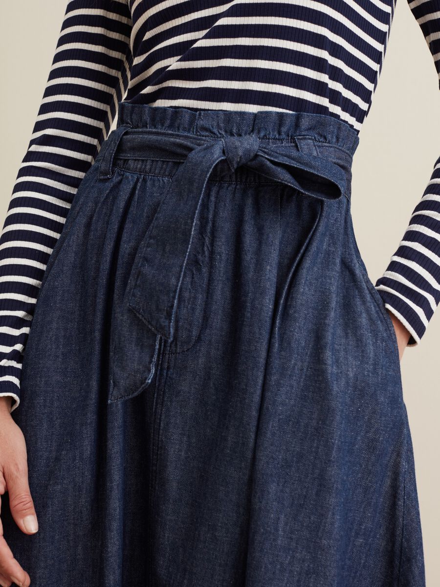 Gonna a ruota in denim con cintura_3