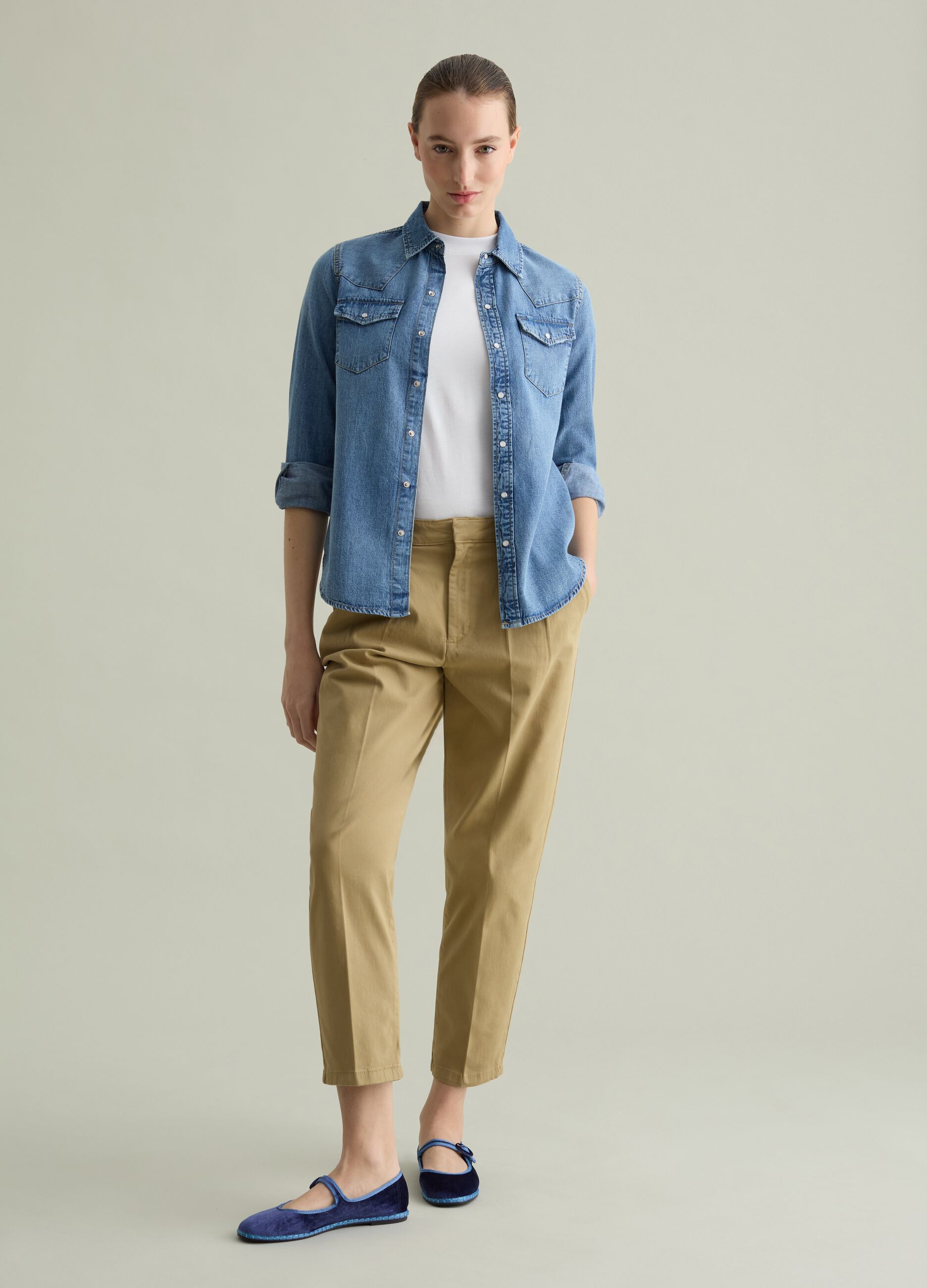 Stretch cotton chinos
