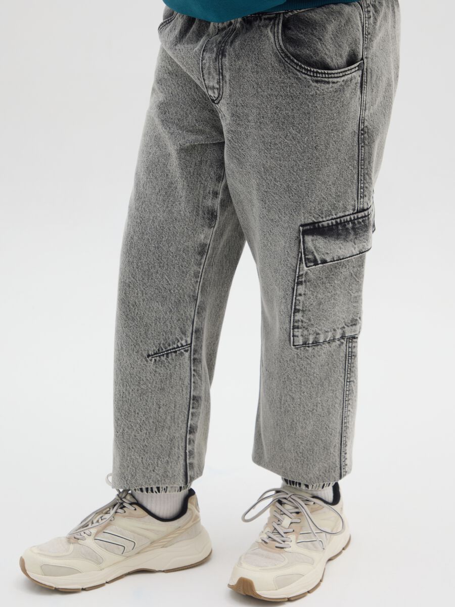 Grey jog denim for boys_2