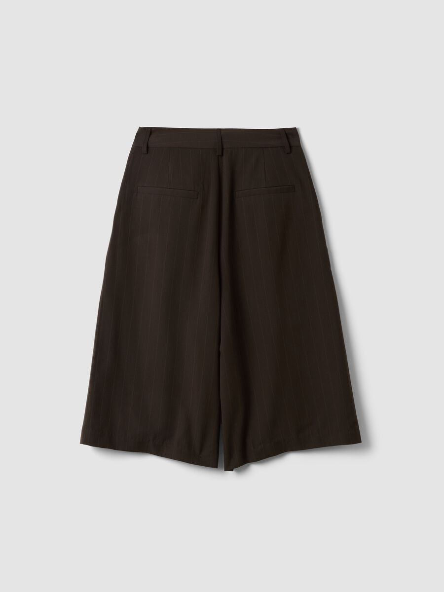 Bermuda marroni in viscosa elasticizzato wide leg_1
