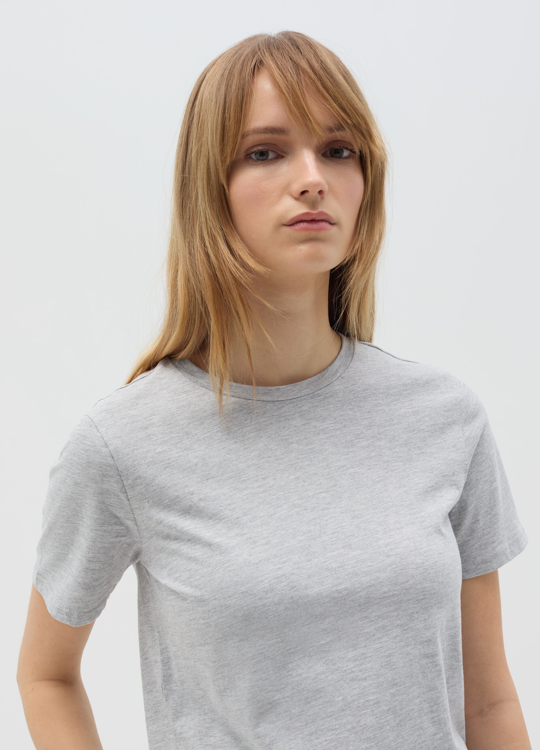 Organic cotton T-shirt with round neck