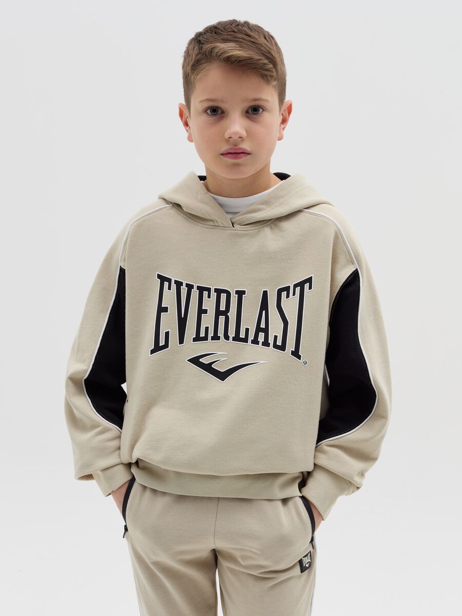 Sweatshirt with hood and logo print_0