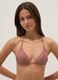 Pink metallic crochet triangle bikini top_1