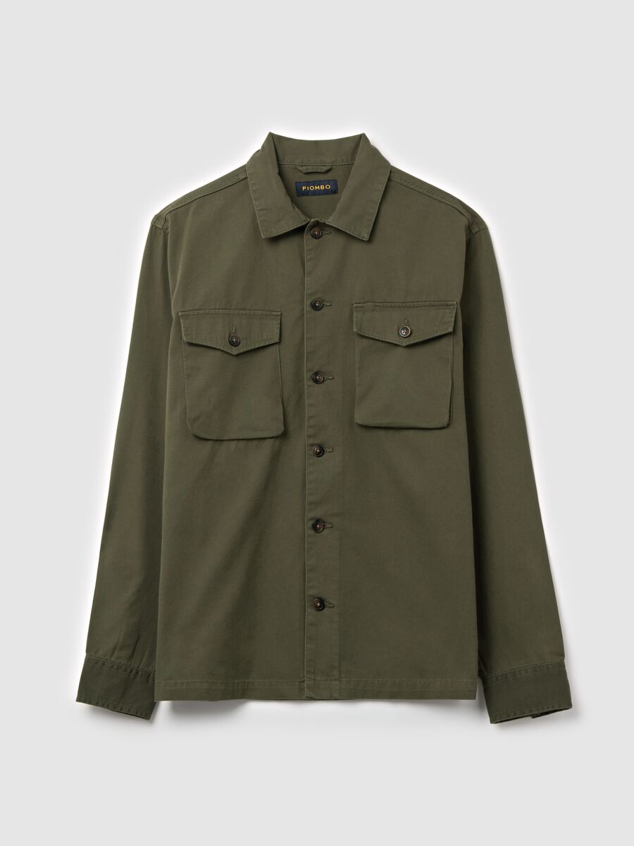 Solid colour shacket in cotton_4
