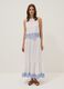 White cotton and linen blend top with embroidery_1