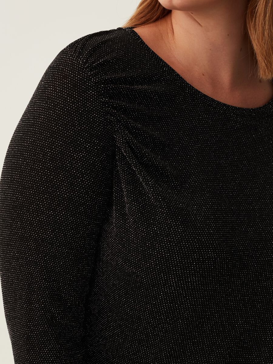 T-shirt a maniche lunghe in lurex Curvy_3