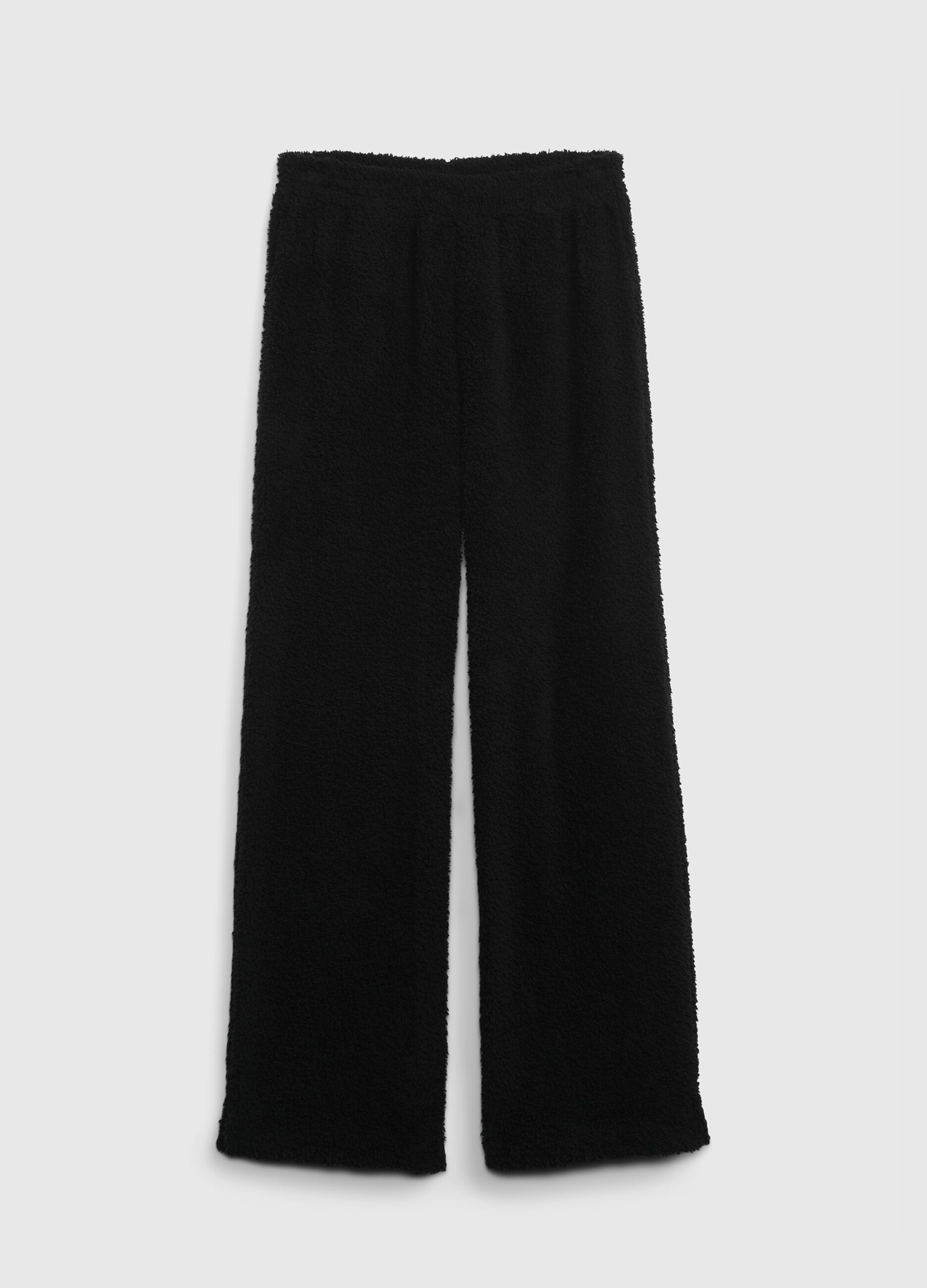 Pantalone pigiama in sherpa con coulisse