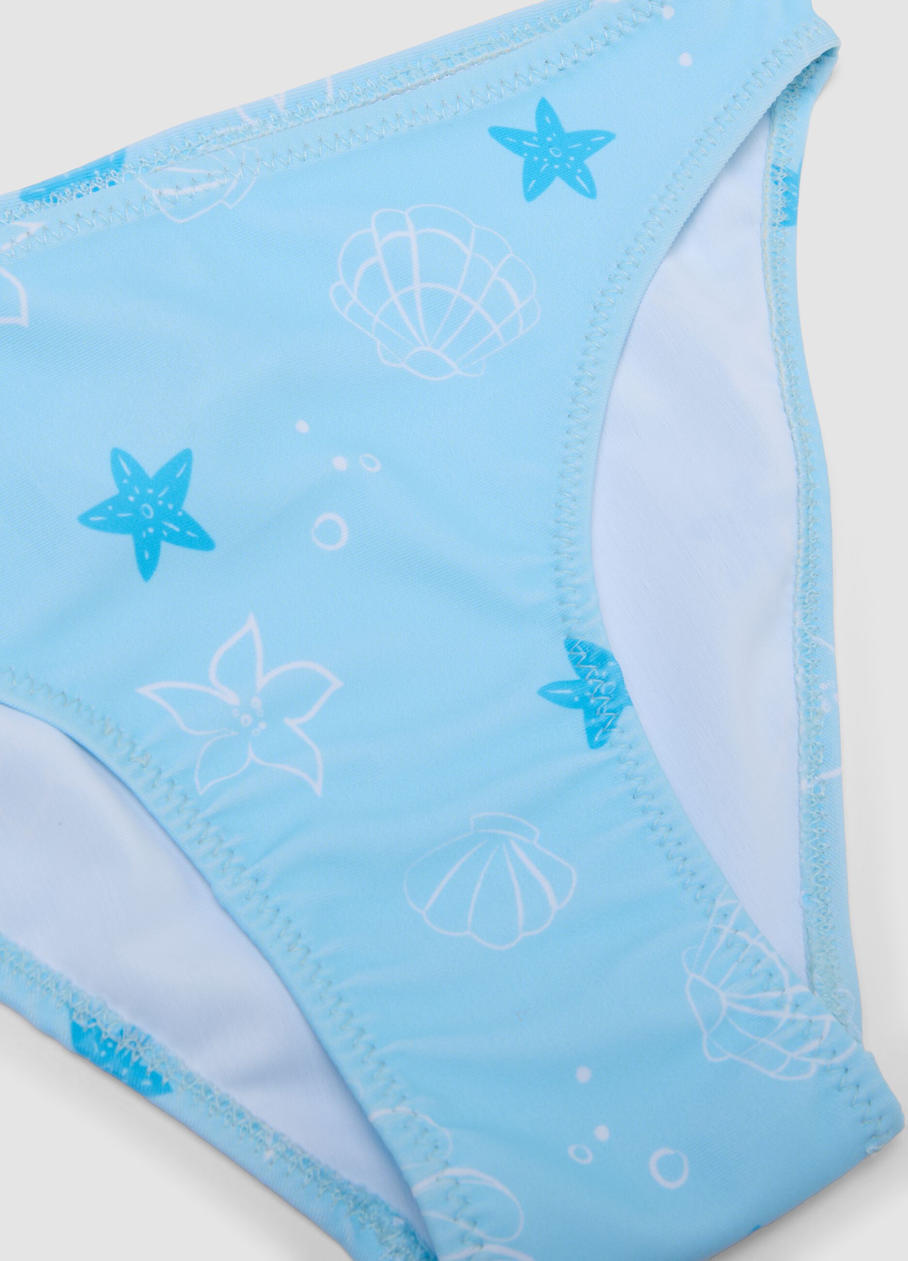 Blue stretch-fabric bikini