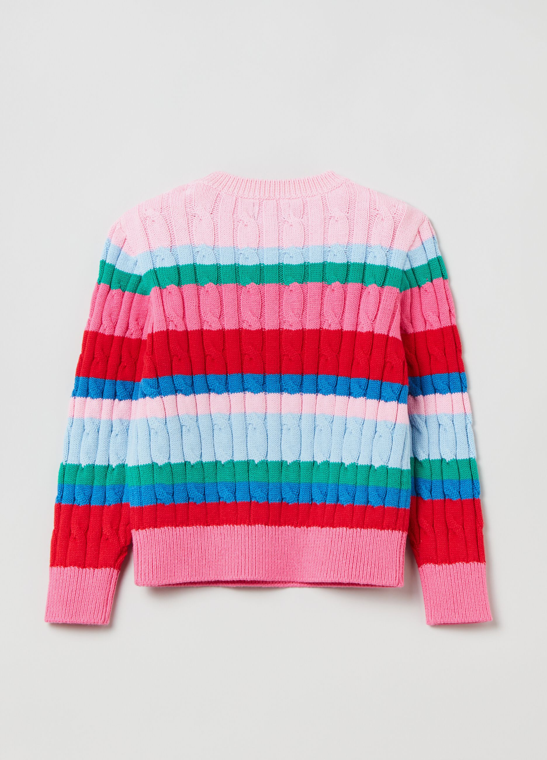 Multicoloured striped pullover