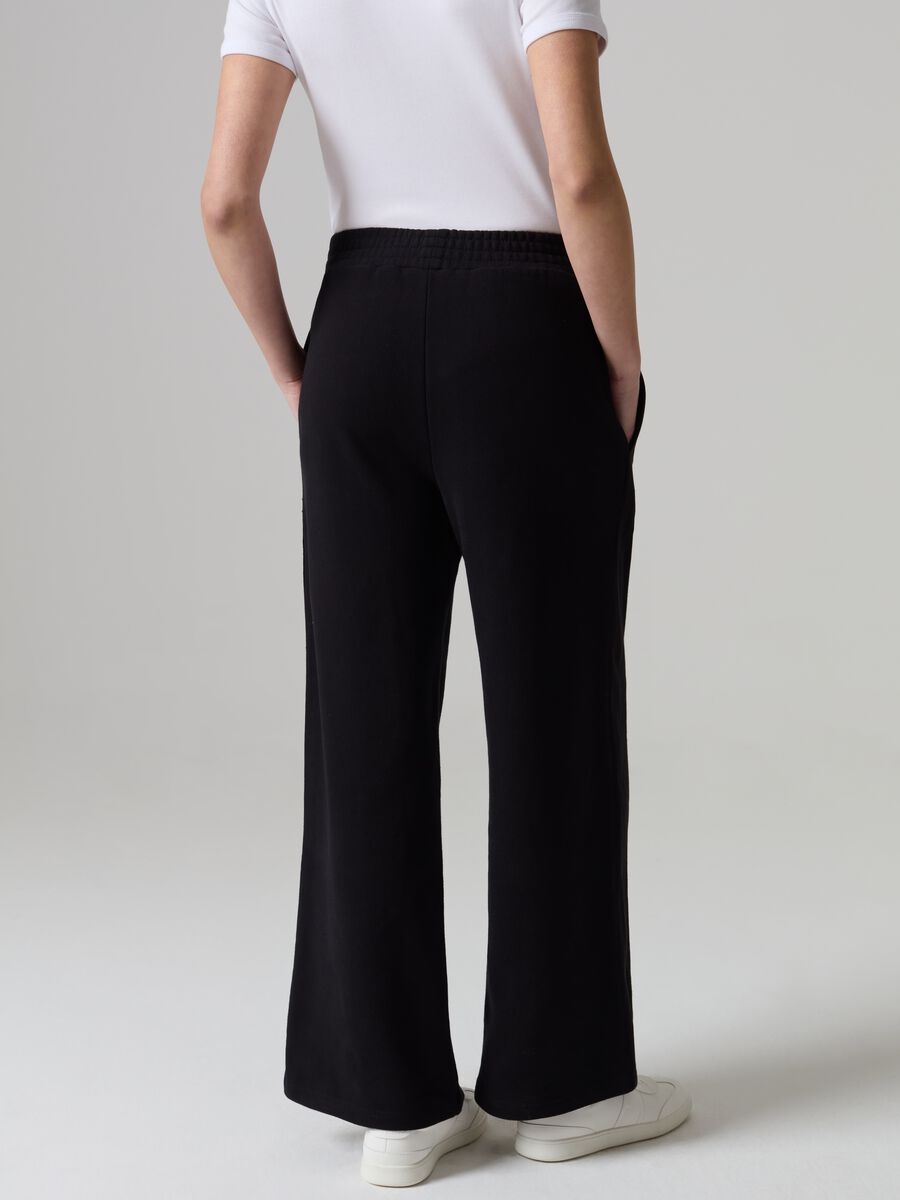 Wide-leg joggers in French terry_2