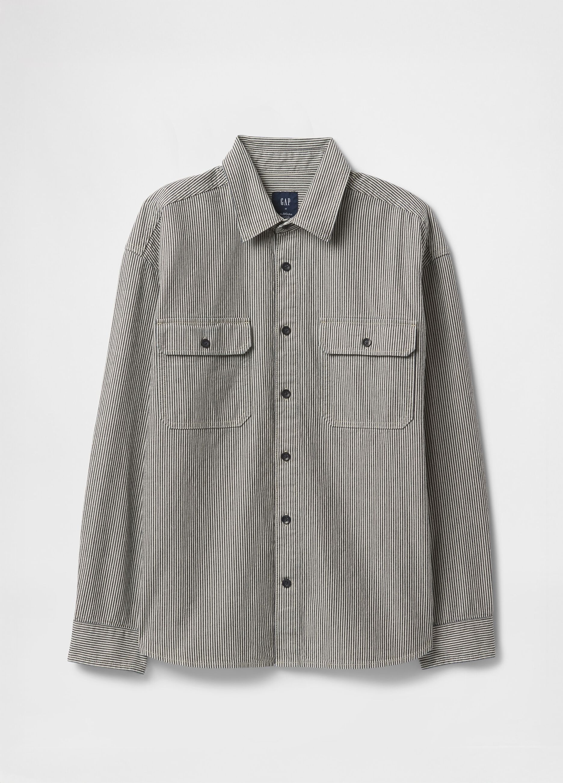Black and Grey Striped Shirt
