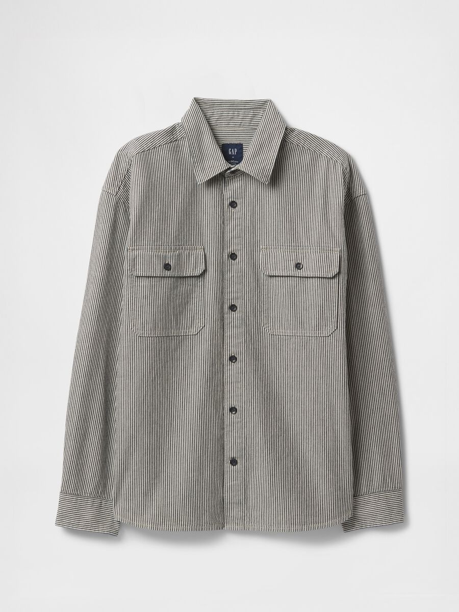 Black and Grey Striped Shirt_4