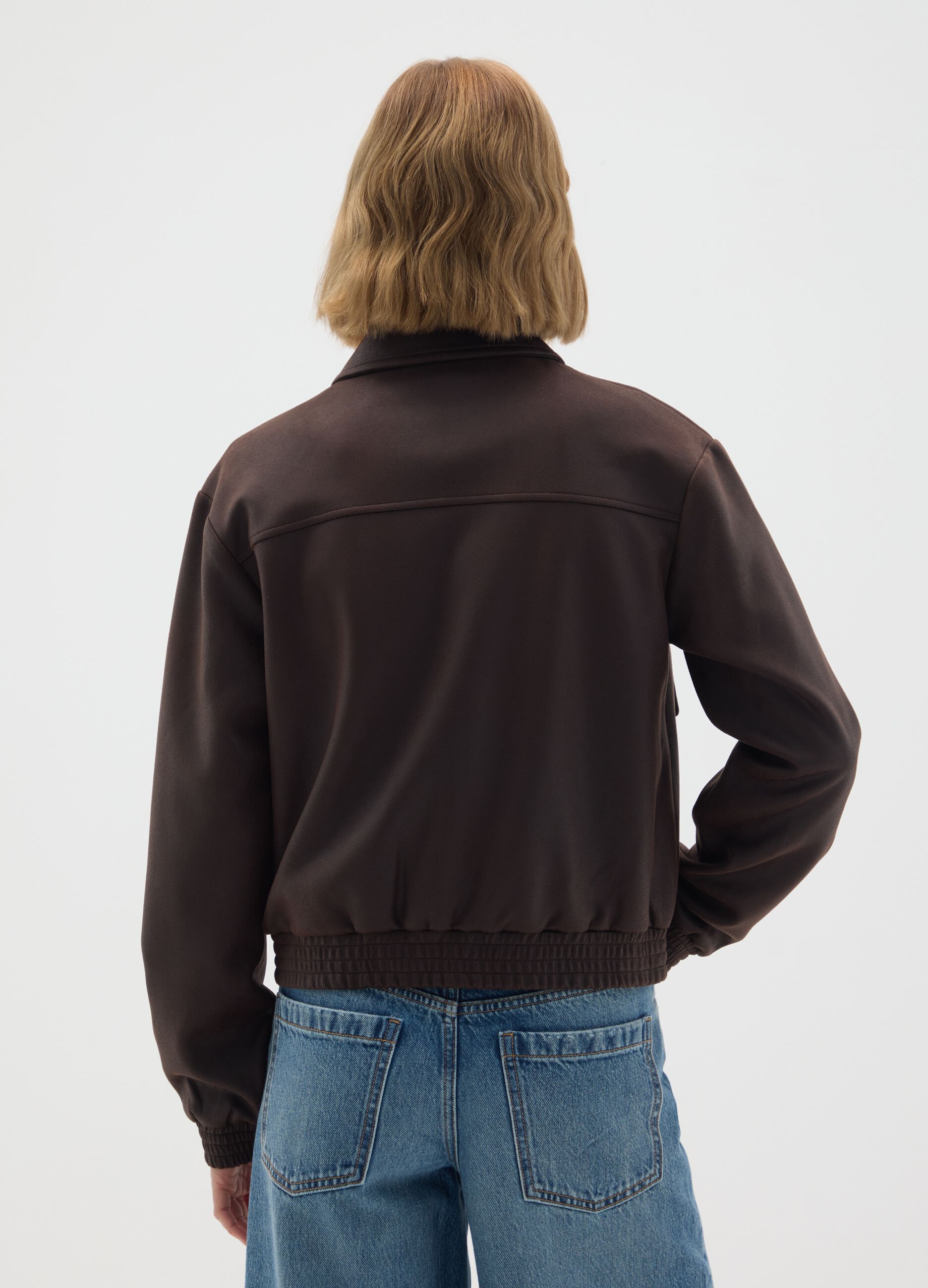 Brown Regular Fit Jacket