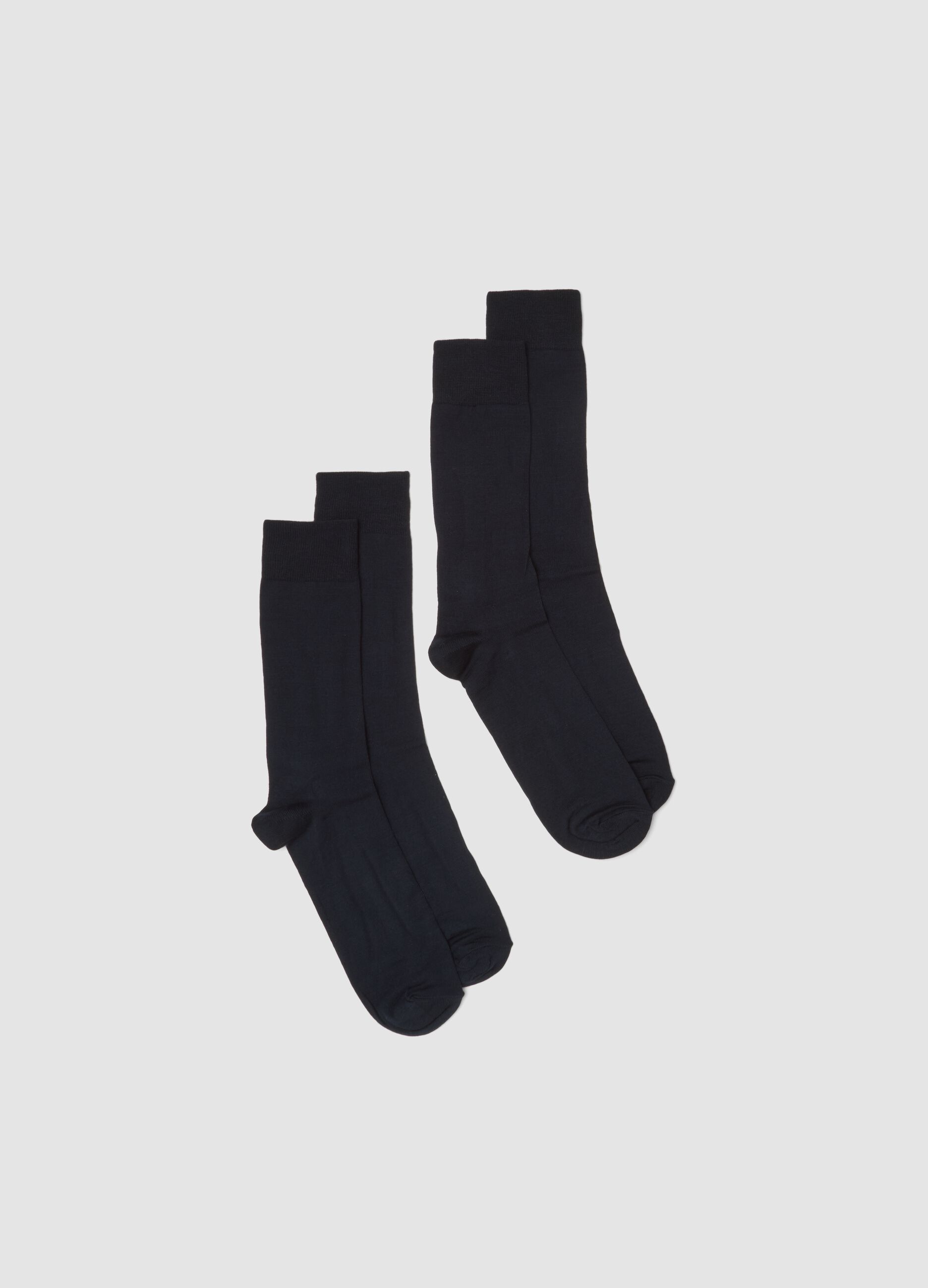 2-pack of blue midi socks in stretch fabric