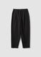 Black Milano-knit jogger trousers in stretch viscose, barrel fit_4