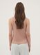 Beige ribbed cotton and viscose blend henley vest top_3