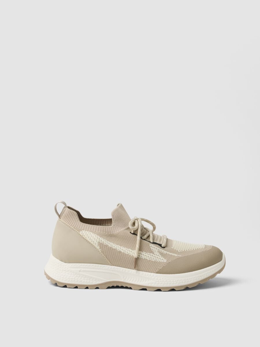 Sneakers multicolor con dettagli in maglia_0
