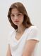 Solid colour T-shirt with V neck_0