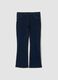 Jeans denim blu scuro bootcut in misto cotone e viscosa elasticizzata_0