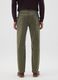 Green cotton slim fit trousers_2