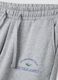 Grey marl cotton-blend joggers with contrast side stripes_1
