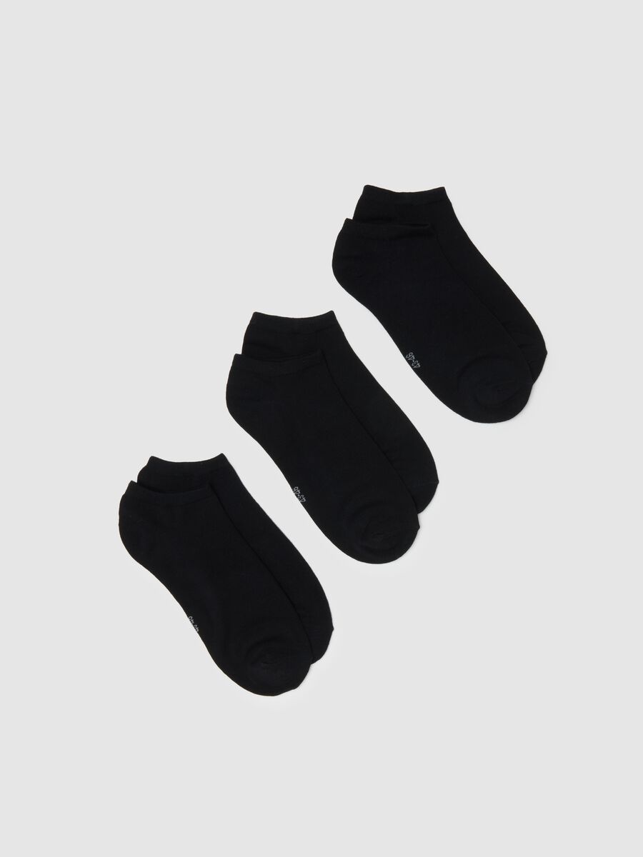 Black bamboo blend sports socks tripack_0