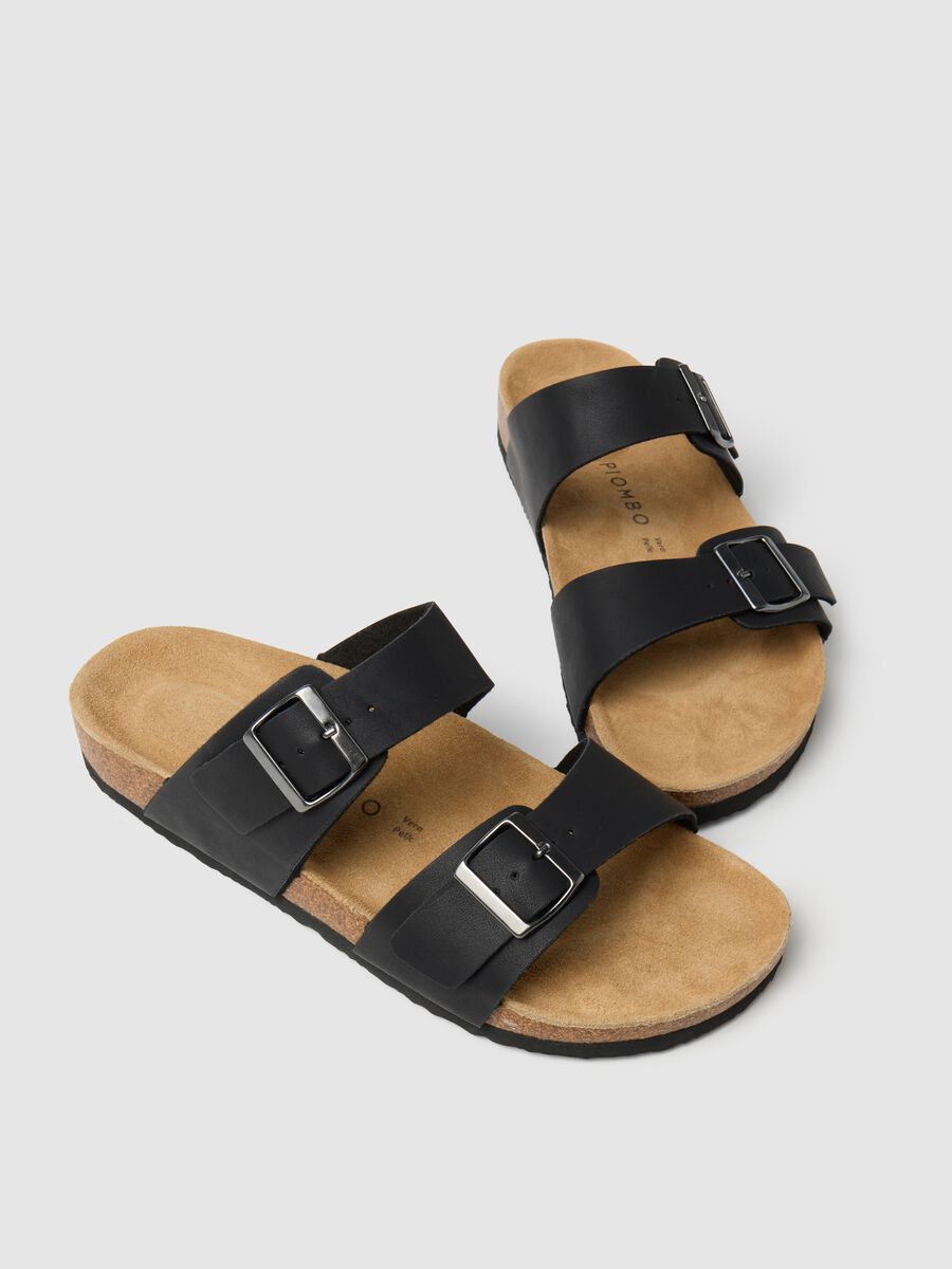 Men's multicolour genuine leather sandals with adjustable buckles_1