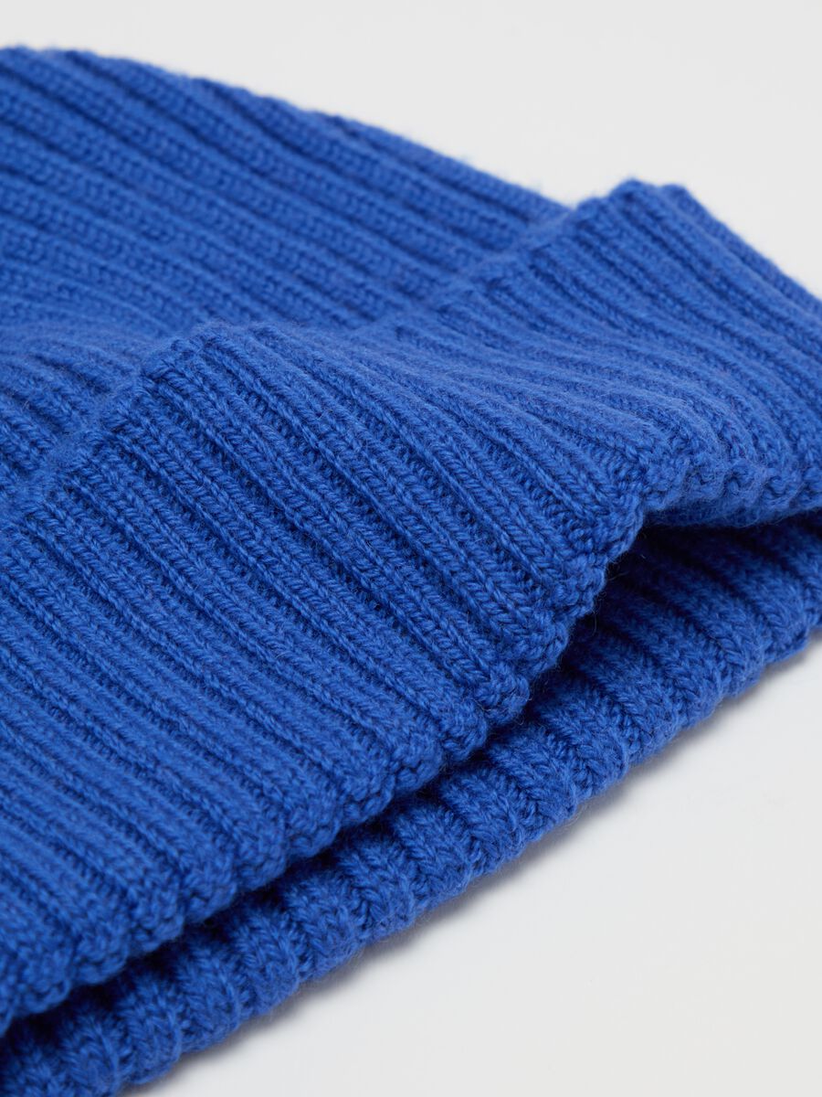 Quid ribbed hat with fold_2
