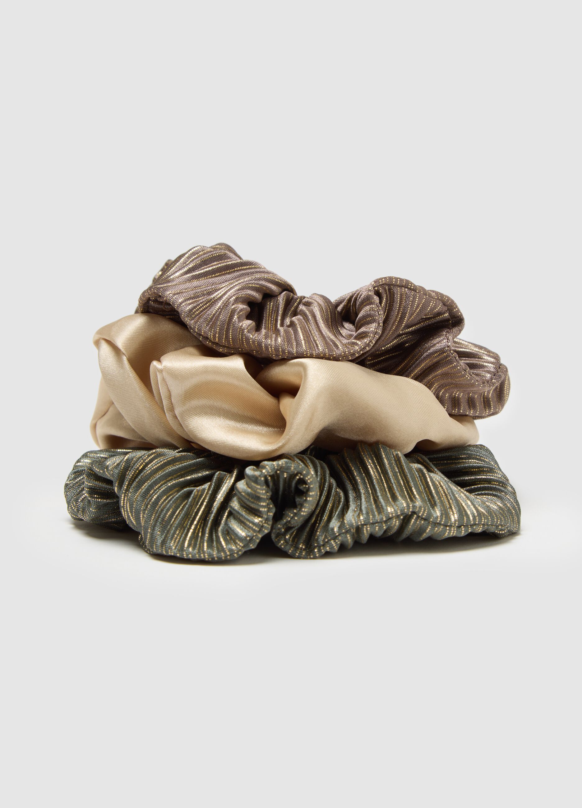 Women's Multicoloured Fabric Scrunchies