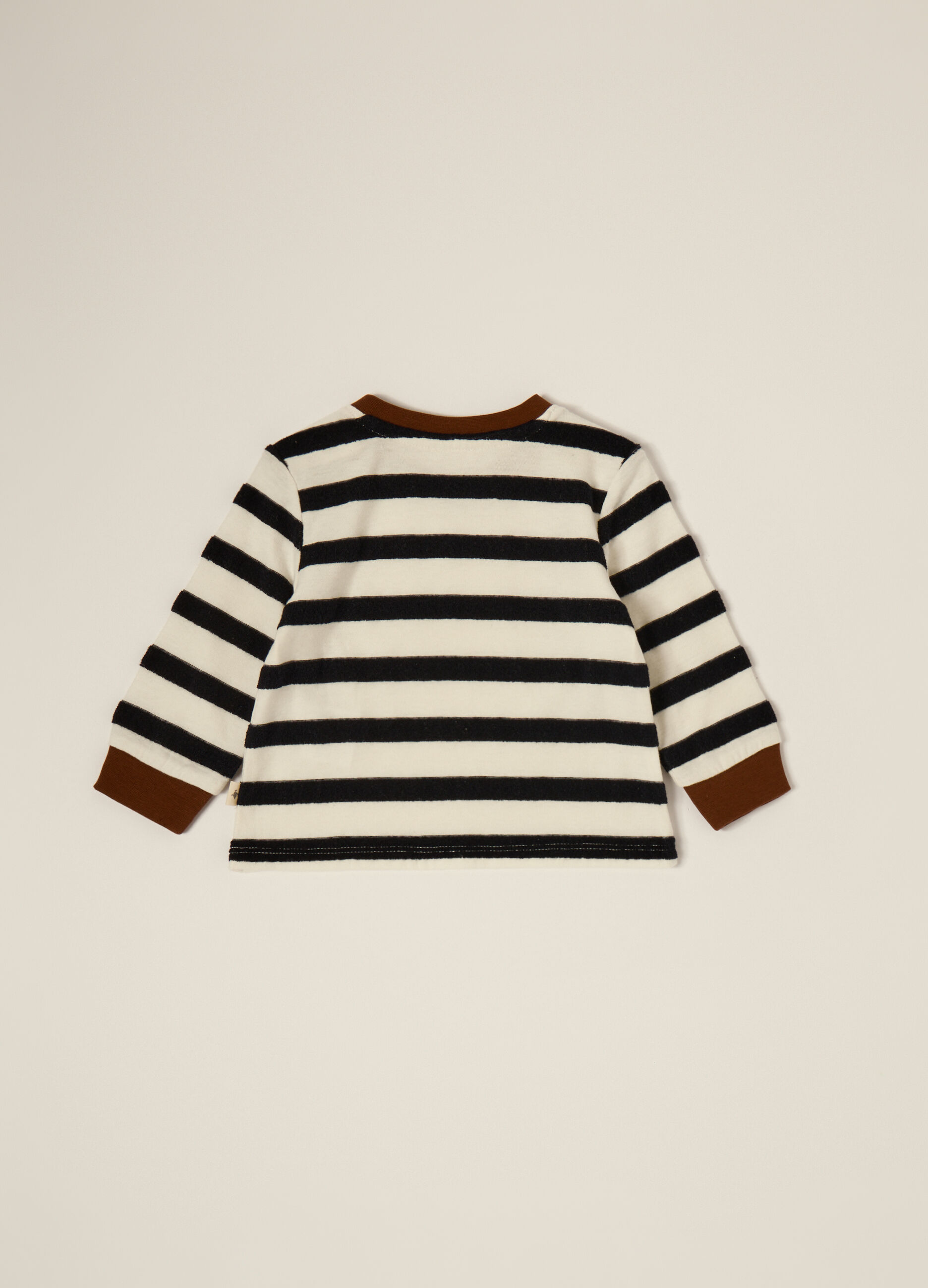 Black and White Striped Long Sleeve Shirt