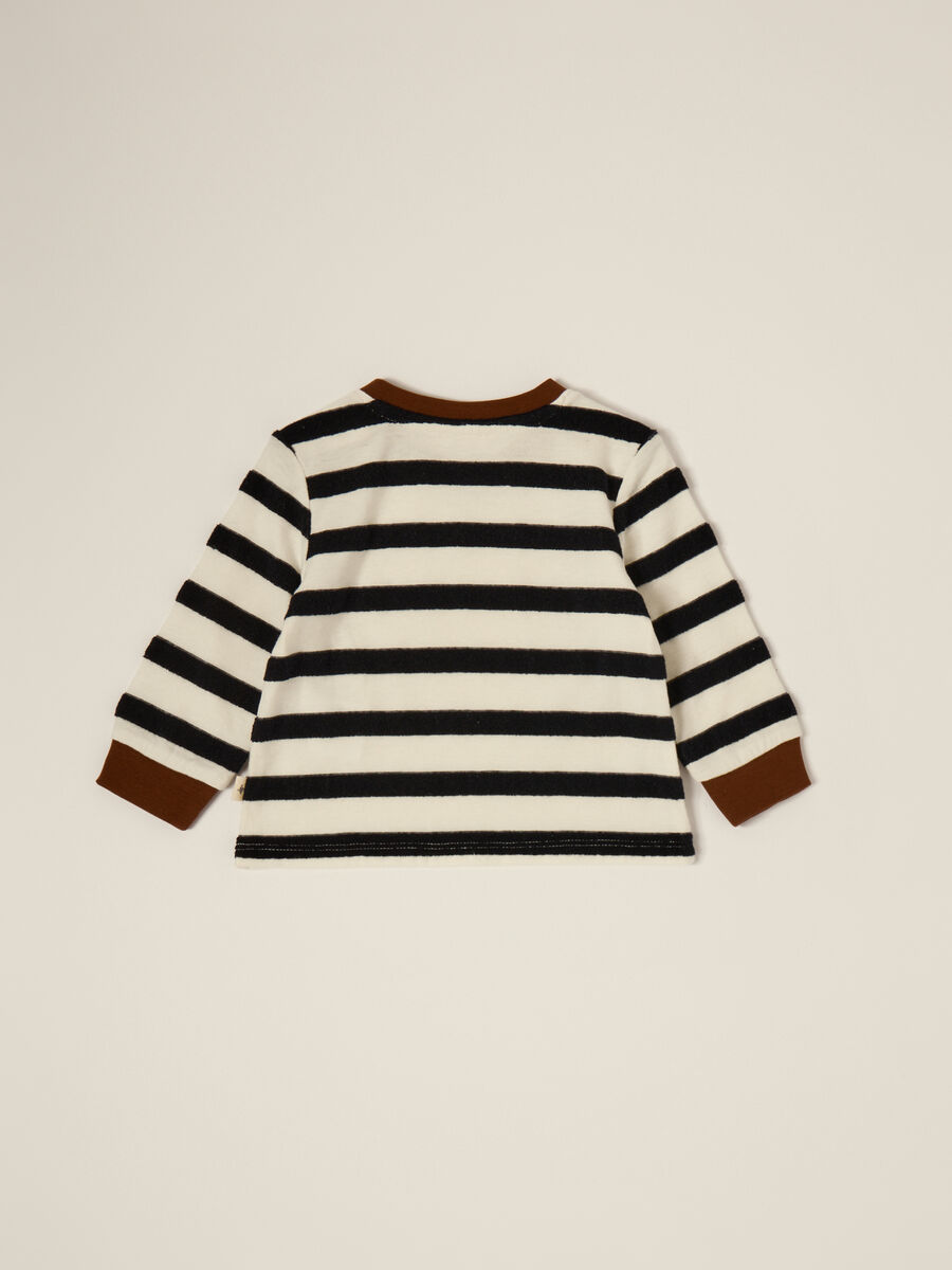 Black and White Striped Long Sleeve Shirt_1