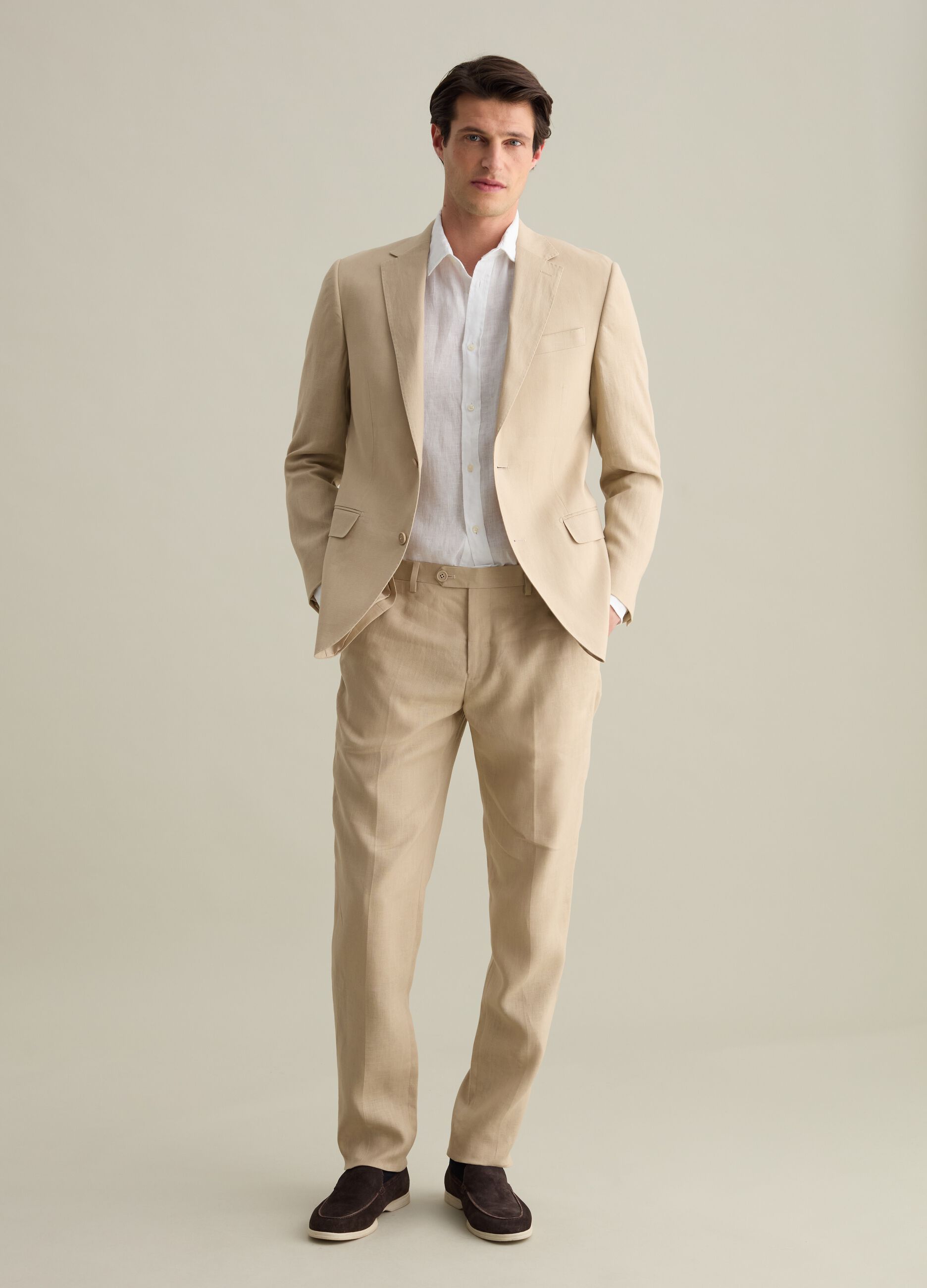 Pantaloni regular fit in lino Contemporary