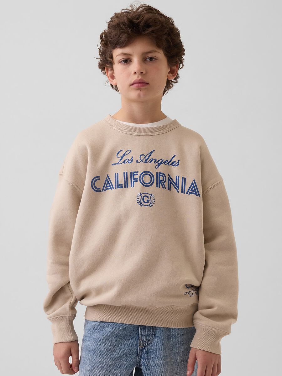 Cotton-blend crew-neck sweatshirt_0