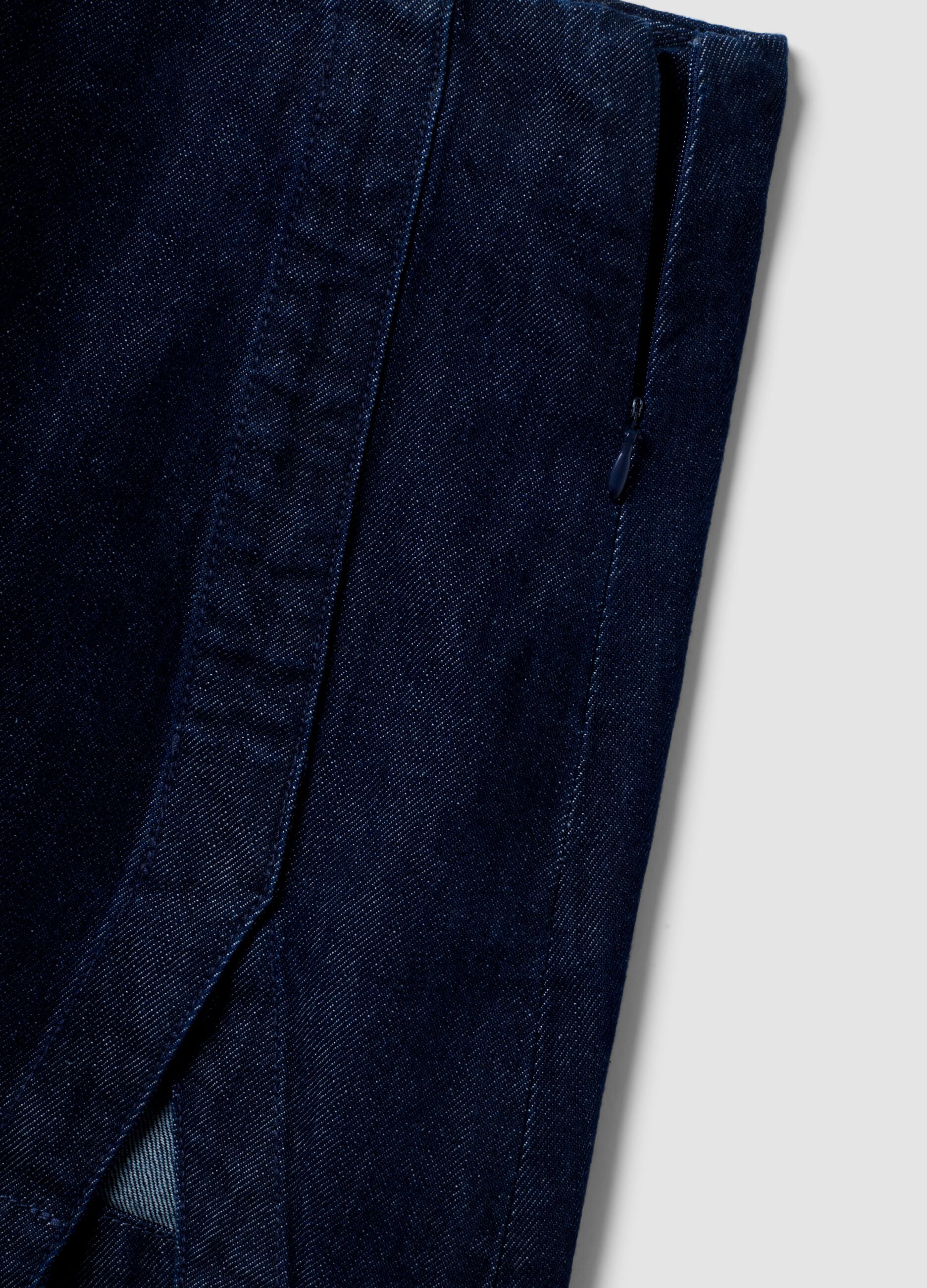 Blue pure cotton denim skirt