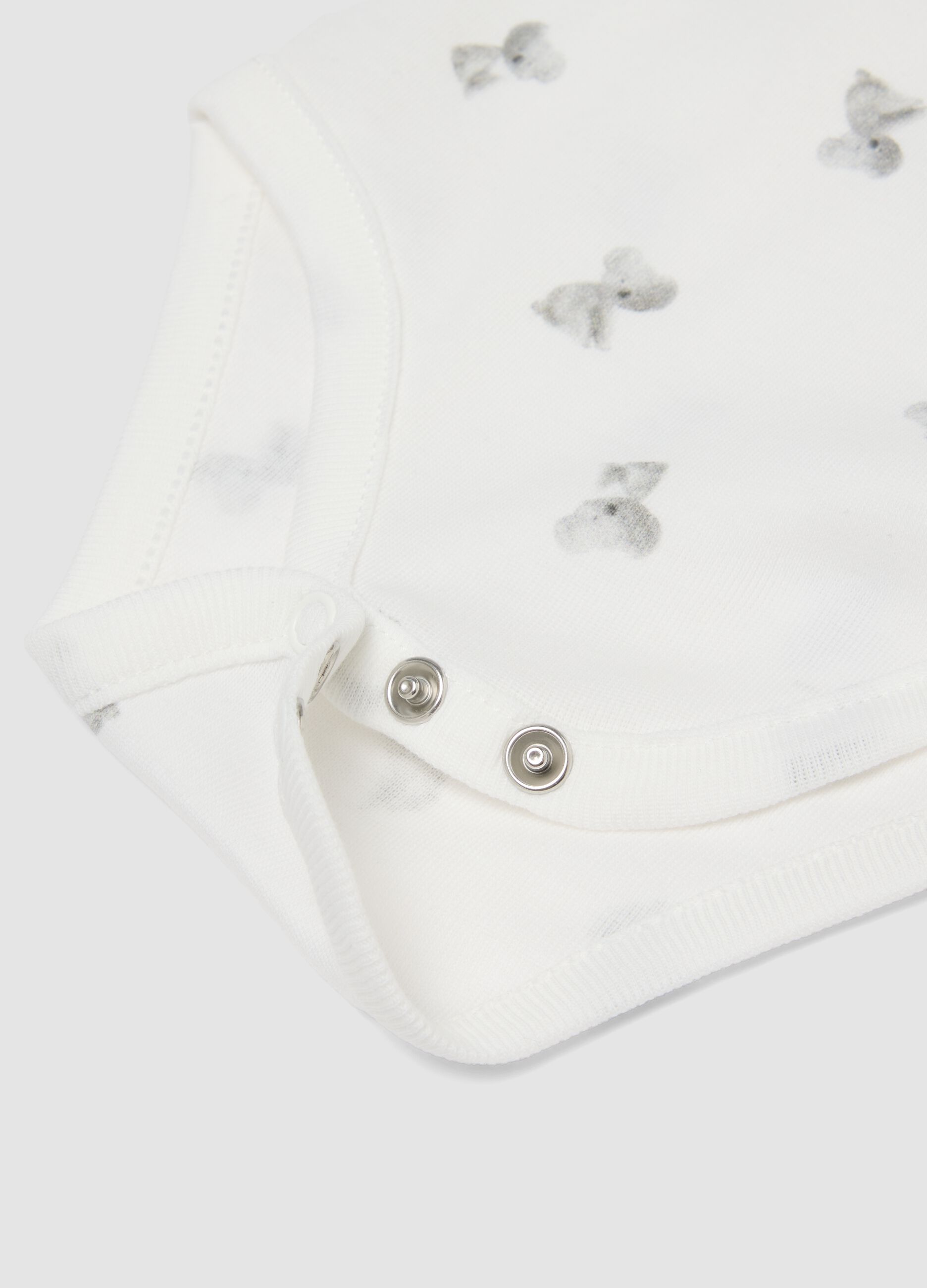 Bipack di body bianchi in cotone organico con stampa koala per neonato e bimbo