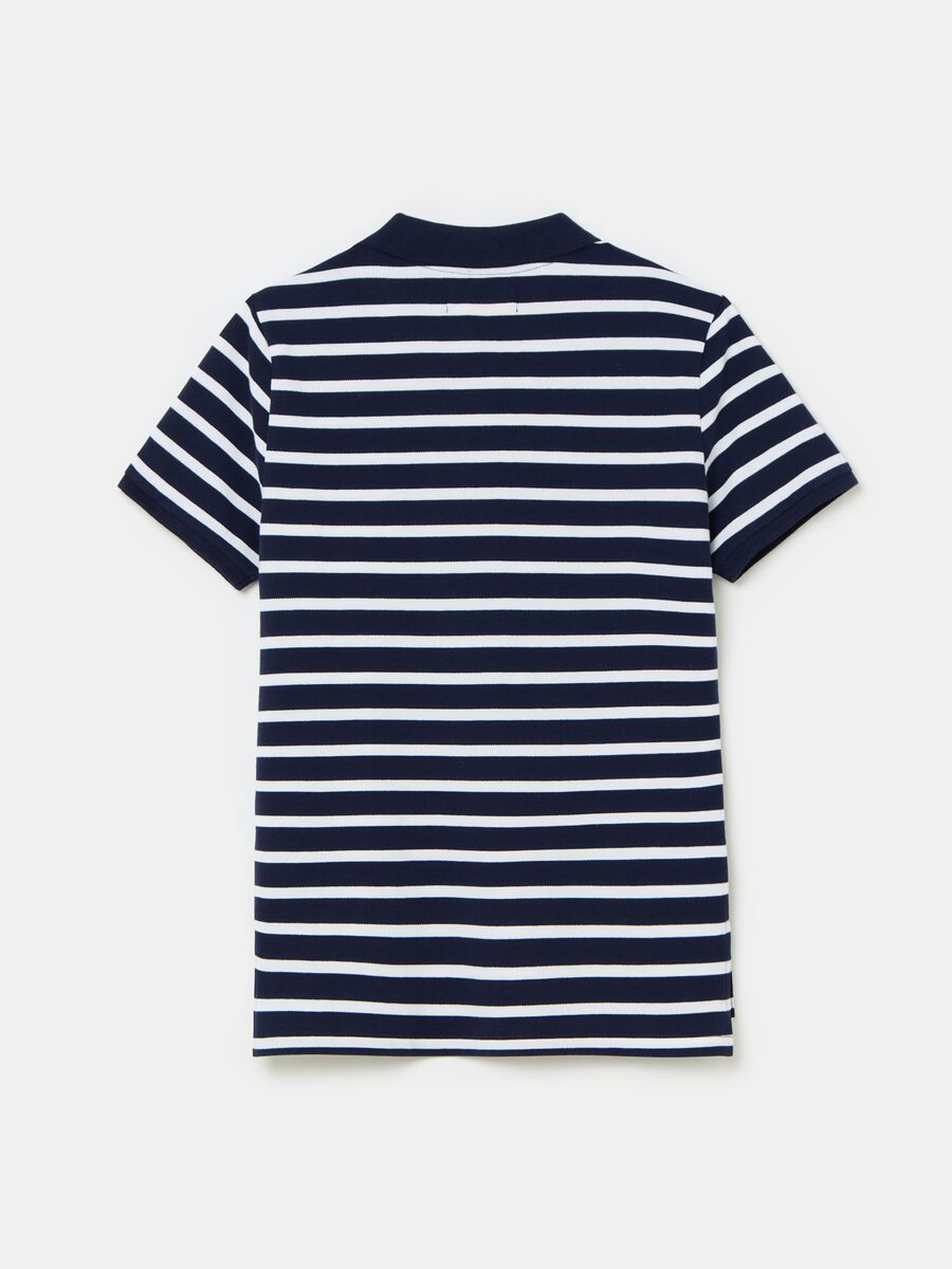 Organic cotton piquet polo shirt with stripes_4