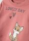 Completo jogging rosa in puro cotone con stampa volpe_3