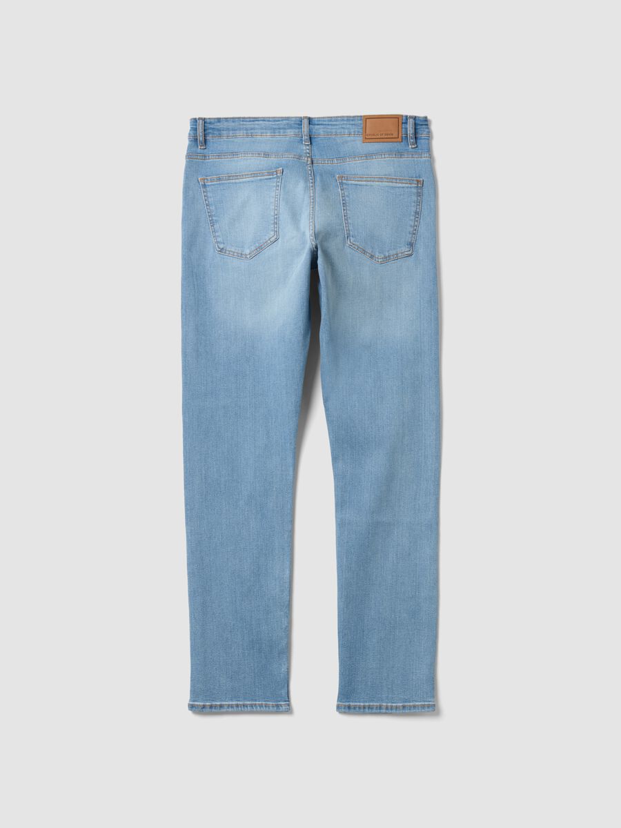 Jeans azzurri skinny in cotone elasticizzato_6
