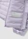 Purple Ultralight padded jacket with hood and zip for girls_2