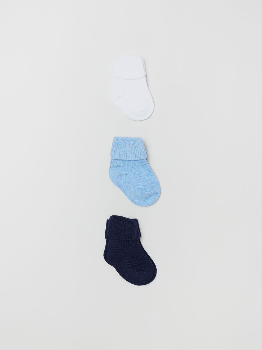 Tripack calze stretch con risvolto_0