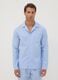 Light blue organic cotton pyjamas with collar_1