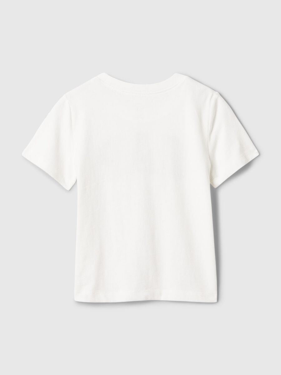 White Short Sleeve T-shirt with GAP Logo_1