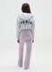 Girl's purple flare trousers in pure cotton with regular waist_1