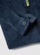 Blue ribbed shacket with buttons and classic collar_3