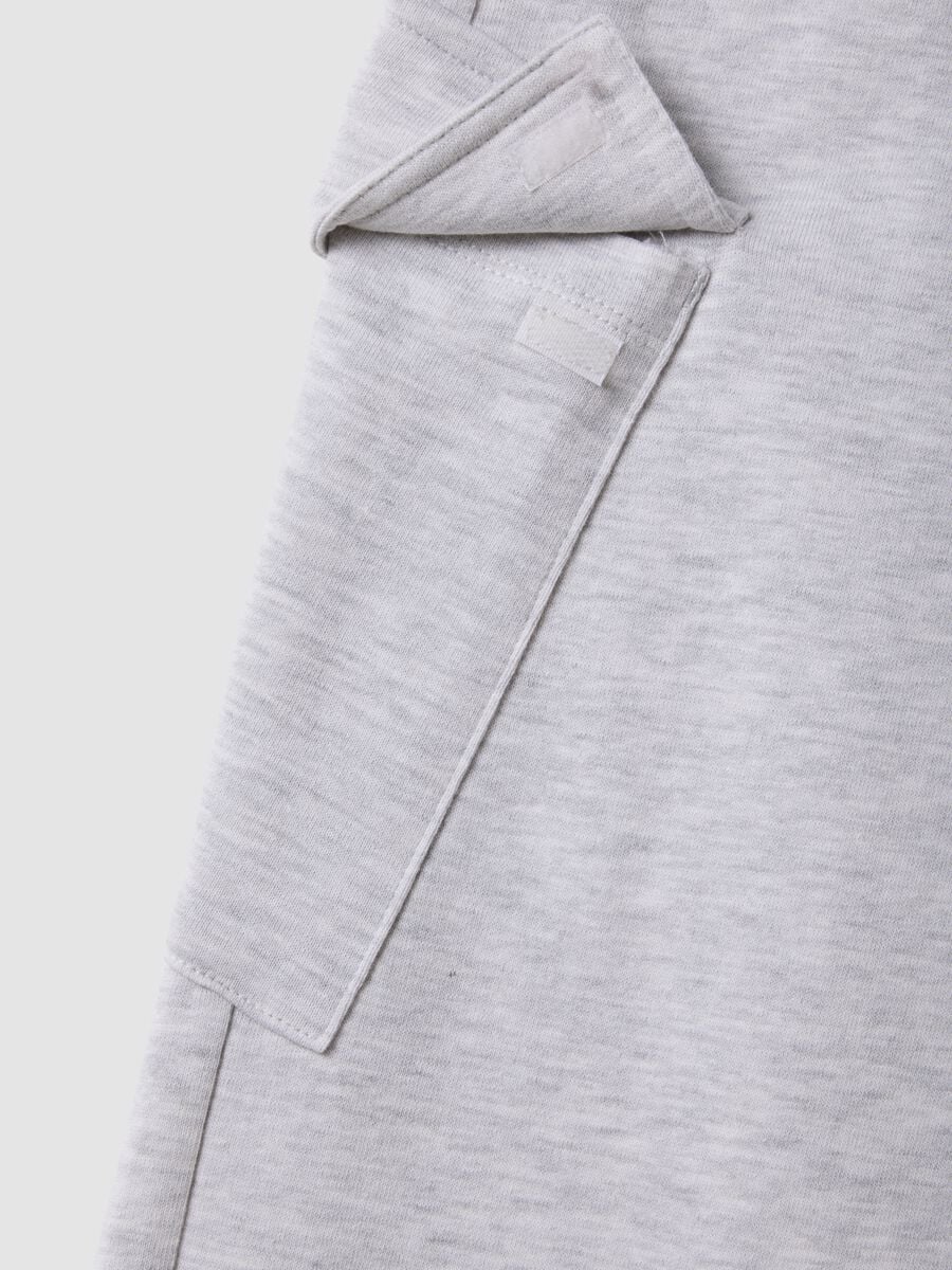 Girls&rsquo; grey cotton cargo culotte trousers_4